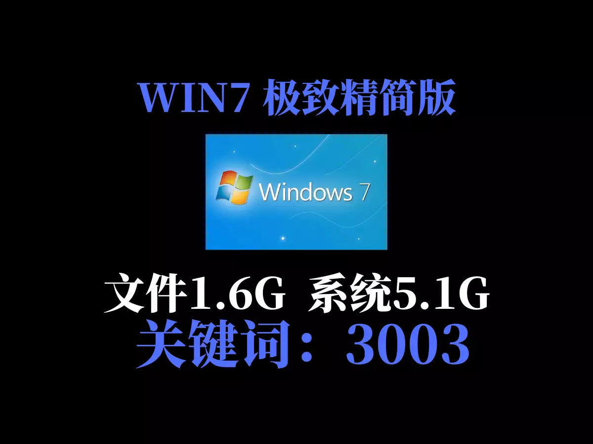 精简版WIN7系统-ISO格式-3003