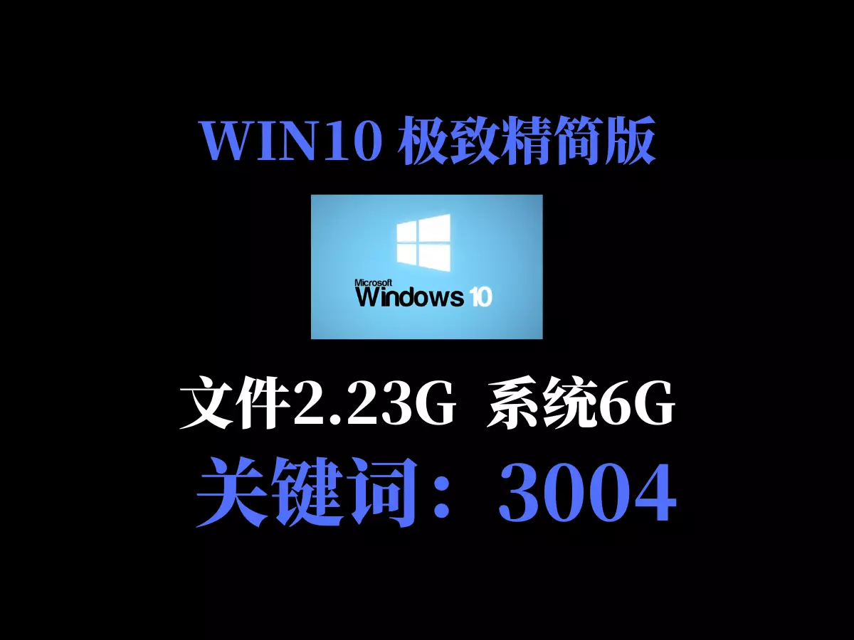 精简版WIN10系统-ISO格式-3004
